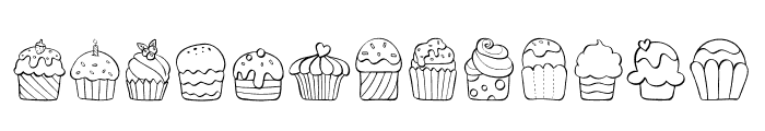 Happy-Cupcake Font LOWERCASE