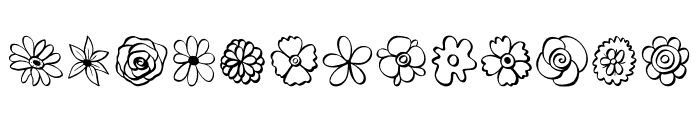 Happy-Flowers Font LOWERCASE