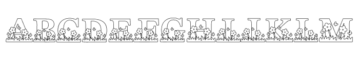Happy Garden Decorative Font UPPERCASE