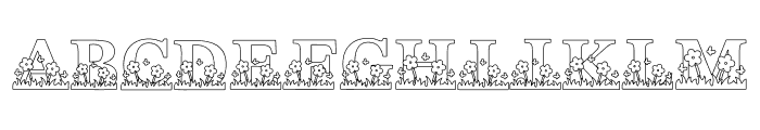 Happy Garden Decorative Font LOWERCASE