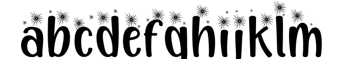 Happy New Year Party Firework Font LOWERCASE