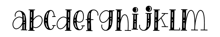 Happy Rhino Inline Font LOWERCASE