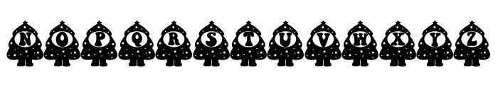 Happy christmas tree Font UPPERCASE