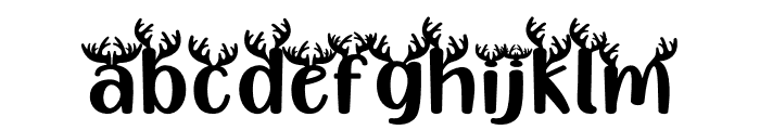 HappyChristmasParty Deer Font LOWERCASE