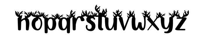 HappyChristmasParty Deer Font LOWERCASE