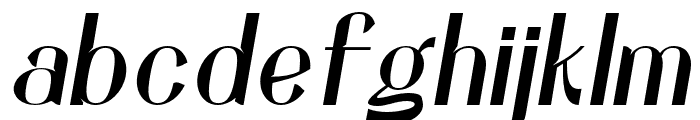 Hareva Thin Italic Font LOWERCASE