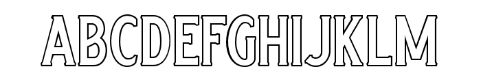 Harlend-Serif Outline Font UPPERCASE
