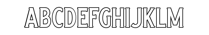 Harlend-Serif Outline Font LOWERCASE