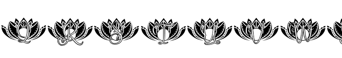 Harmony Lotus Mandala Monogram Font UPPERCASE