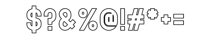 Harthen Thick Outline Thick Outline Font OTHER CHARS