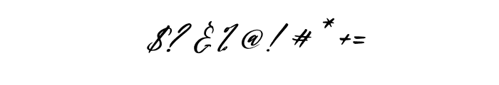 Harttemon Alisthera Italic Font OTHER CHARS