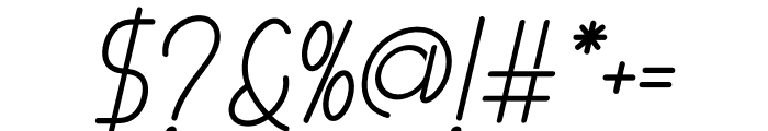 Harumi Italic Font OTHER CHARS