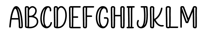 Hashed Browns Outline Font LOWERCASE