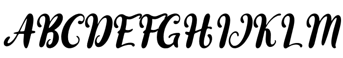 Hattie Italic Font UPPERCASE