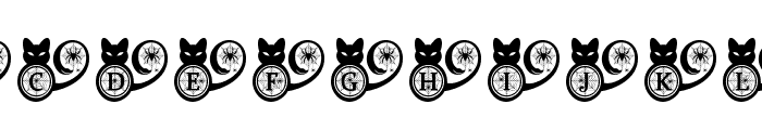 Haunted Cat Spider Font LOWERCASE