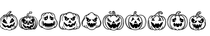Haunted Pumpkins Font OTHER CHARS