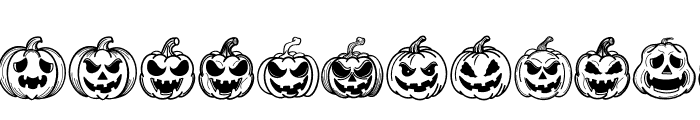 Haunted Pumpkins Font UPPERCASE