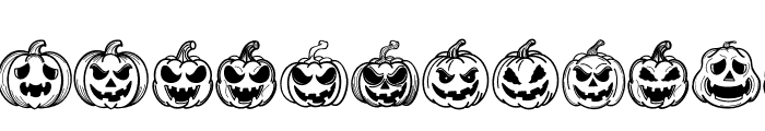 Haunted Pumpkins Font LOWERCASE