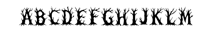 Haunted Trees By Squeeb Regular Font UPPERCASE