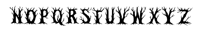 Haunted Trees By Squeeb Regular Font UPPERCASE