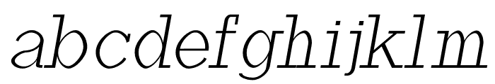 Haytham Light Italic Font LOWERCASE
