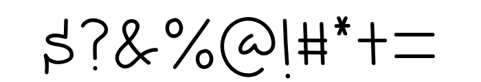 Hazelnut Smooth Handwriting Font OTHER CHARS