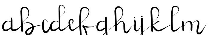 Hazelnut Smooth Handwriting Font LOWERCASE