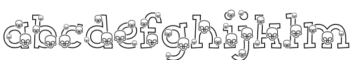 Head Skull 2 Font LOWERCASE