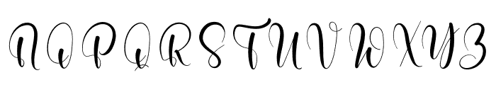 Hearly Signature Font UPPERCASE