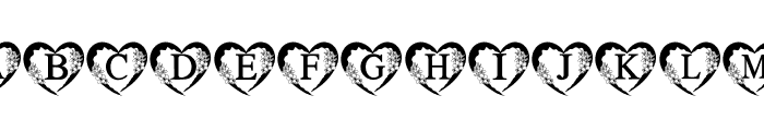 Heart And Flowers Monogram Font UPPERCASE