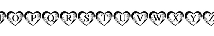 Heart And Flowers Monogram Font UPPERCASE
