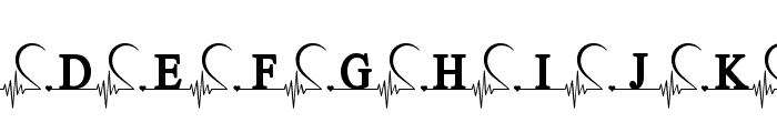 Heart Beat Monogram Regular Font UPPERCASE