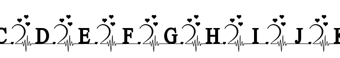 Heart Beat Monogram Regular Font LOWERCASE