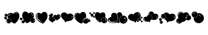 Heart Bubble Font UPPERCASE