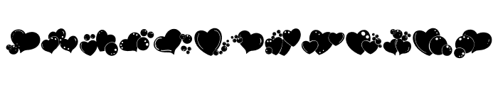 Heart Bubble Font UPPERCASE