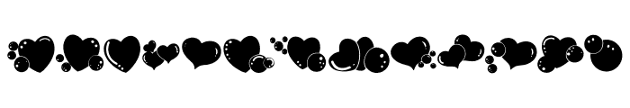 Heart Bubble Font LOWERCASE