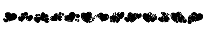 Heart Bubble Font LOWERCASE