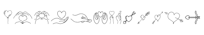 Heart Doodle Font LOWERCASE