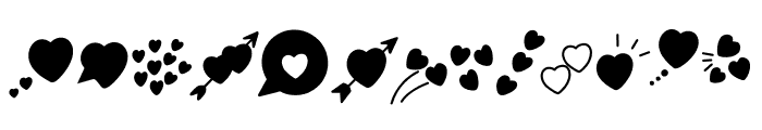 Heart Emoji Font UPPERCASE