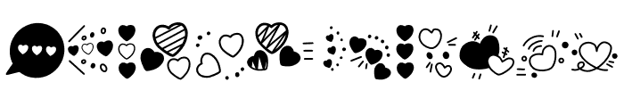 Heart Emoji Font UPPERCASE