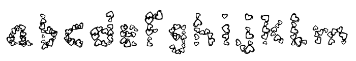 Heart Font 2 Font LOWERCASE