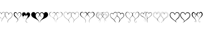 Heart Heart Love Regular Font UPPERCASE