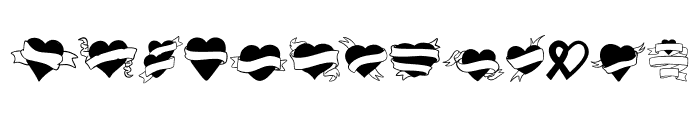 Heart Ribbon Font LOWERCASE