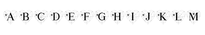 Heart Spider Monogram Font UPPERCASE