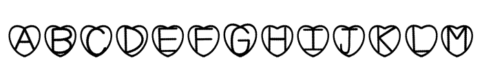 Heart Zig Zag Decorative Font UPPERCASE