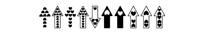 Heart and Arrow Font OTHER CHARS