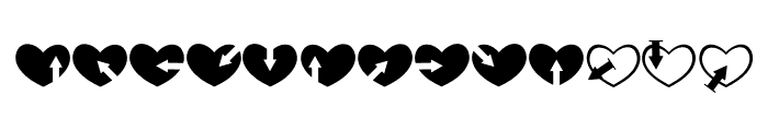 Heart and Arrow Font UPPERCASE