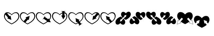 Heart and Arrow Font UPPERCASE