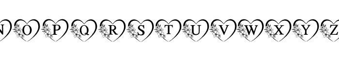Heart and Flower Monogram Font LOWERCASE