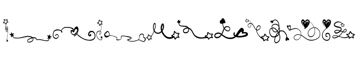 Heart and Star Font LOWERCASE